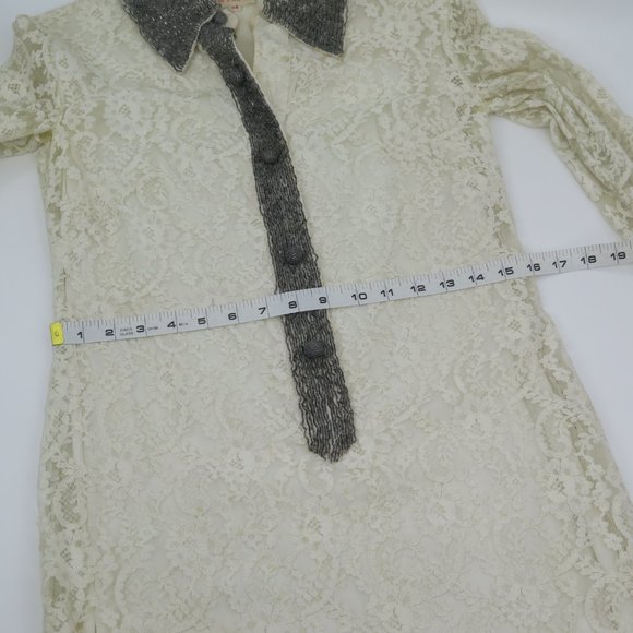 Vintage MCM Charles & Co Lace and beaded dress - Picture 8 of 11